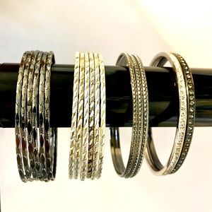 Set of 17 bracelet/bangles